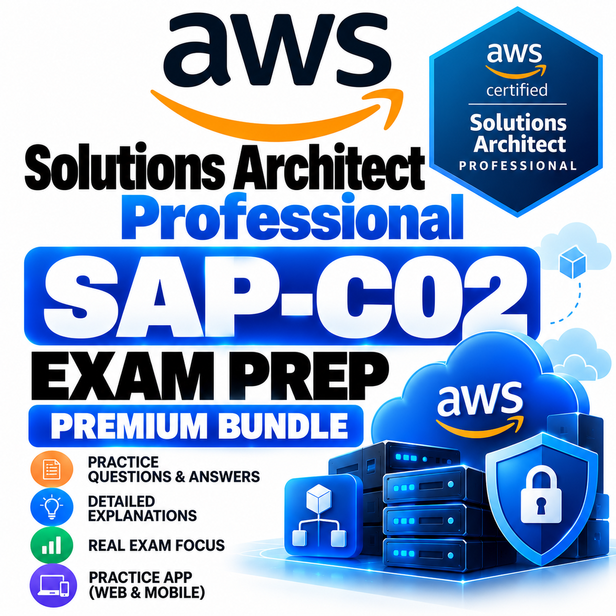 AWS Certified Solutions Architect – Professional SAP-C02 ExamPrep Premium Bundle | 712 Q&A | Free Updates