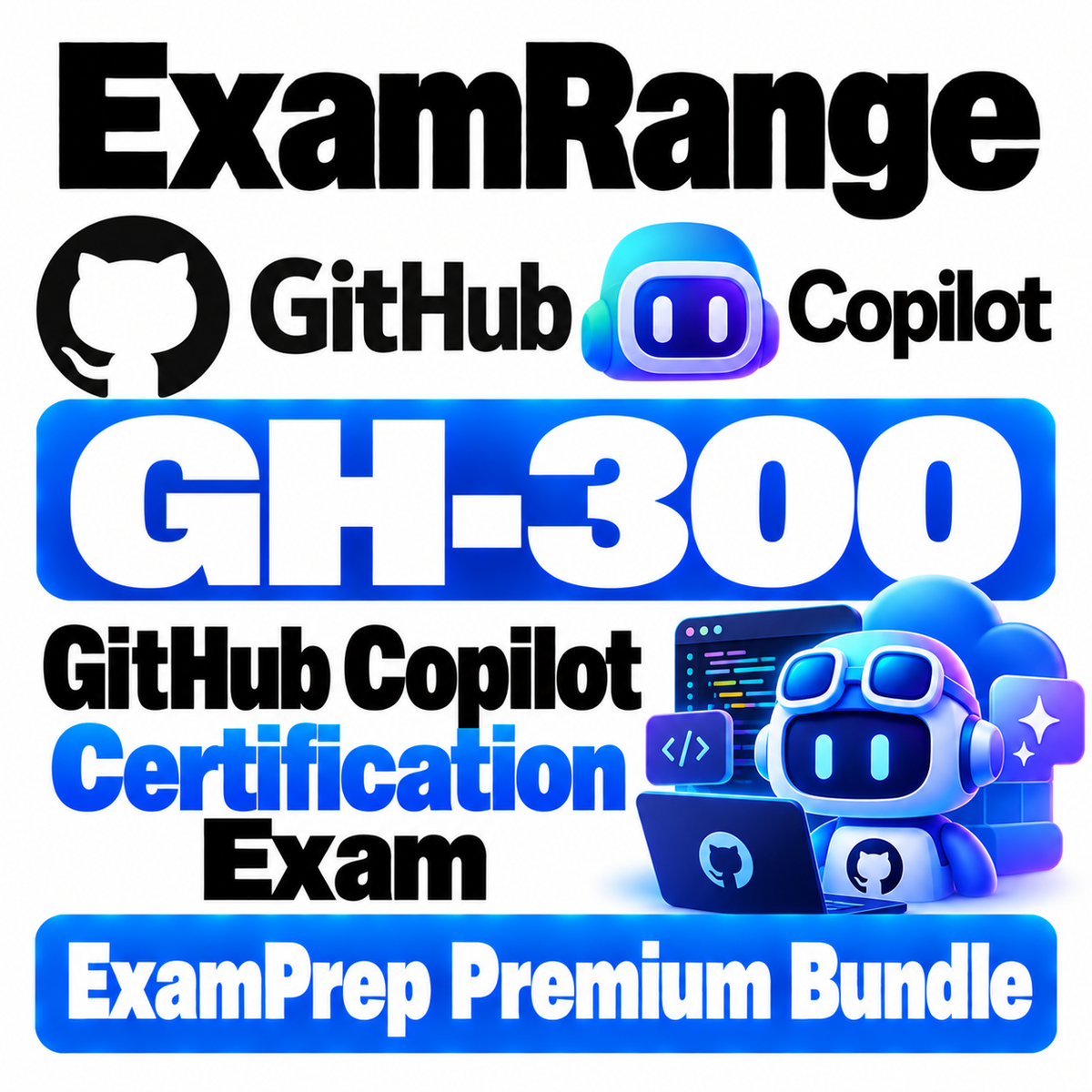 GitHub Copilot Certification GH-300 ExamPrep Premium Bundle | 180 Q&A | Free Updates