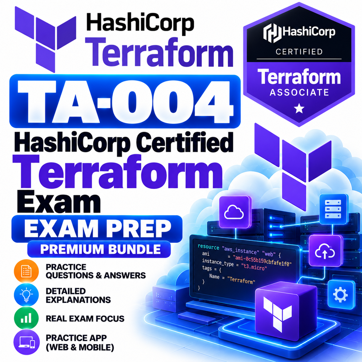 TA-004 HashiCorp Certified Terraform ExamPrep Premium Bundle | 301 Q&A | Free Updates